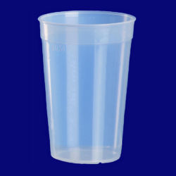 Plastglas 0,5l PP transparent Återanvändbar 0,5l PP transparent